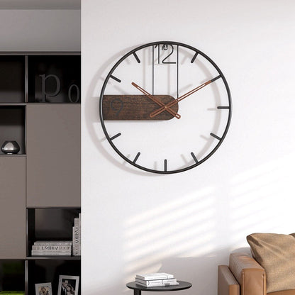 Steel-walnut wall clock