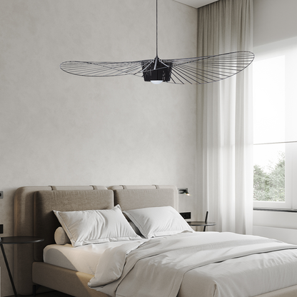 Rosland – Modern Vertigo Pendant Light with Elegant Straw Hat Design