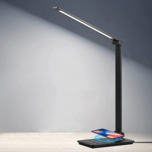 BrightWork – Modern LED Desk Lamp with Wireless Charging