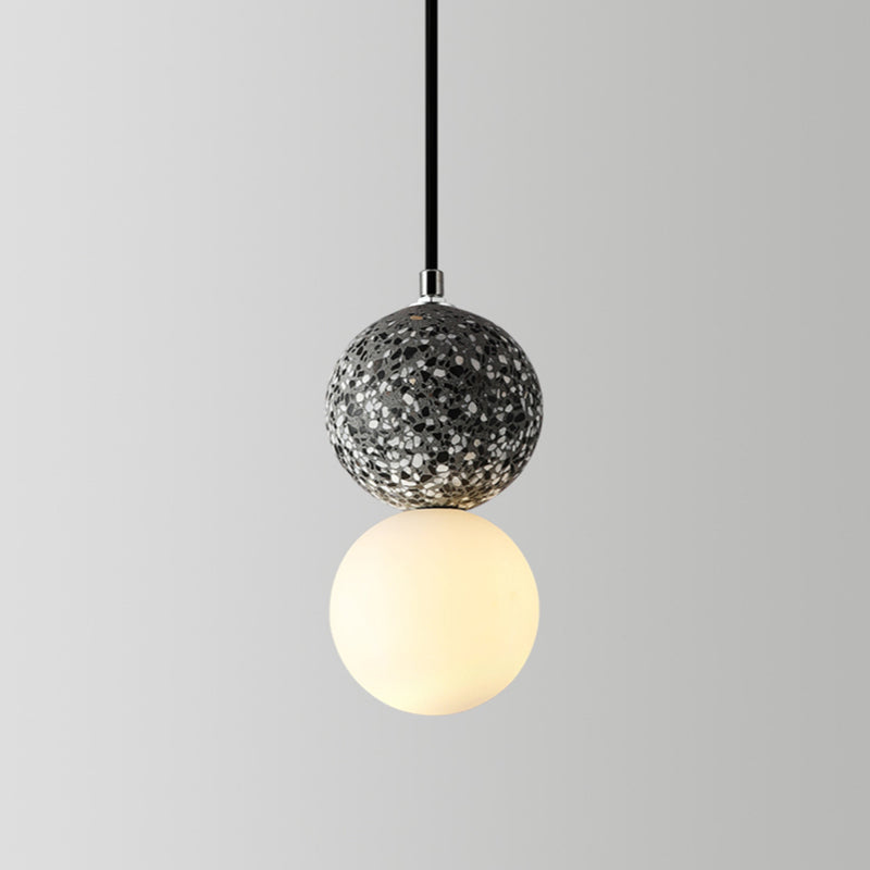 Aurora Pendant Lamps LED - Black and White Glass