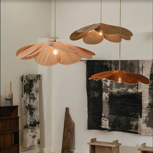 PetalLuxe – Natural Elegance Flower Leaf Pendant Light