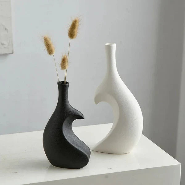 Vase en céramique en forme de cœur