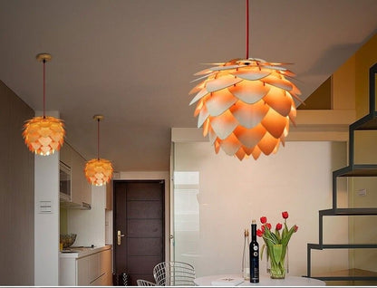 Modern Art Oak Pinecone Pendant Lamps