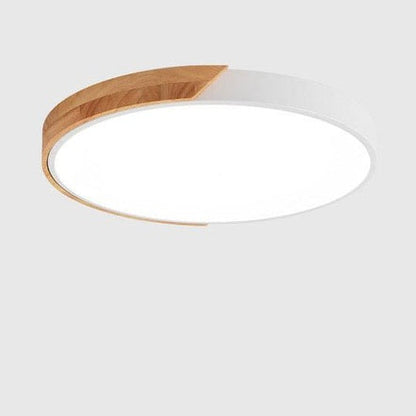 NordicLume™ – Plafonnier LED rond minimaliste moderne avec accent en bois