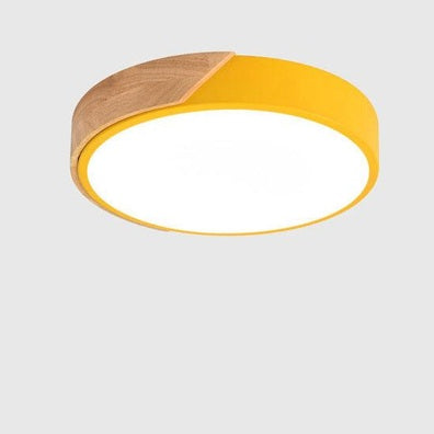 NordicLume™ – Plafonnier LED rond minimaliste moderne avec accent en bois