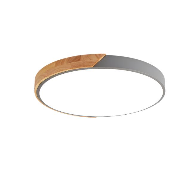 NordicLume™ – Plafonnier LED rond minimaliste moderne avec accent en bois