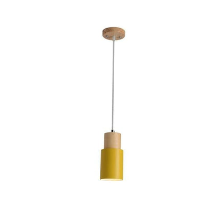 Ingrid Scandinavian Pendant Lamp of Wood and Metal